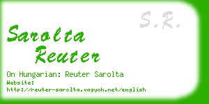 sarolta reuter business card